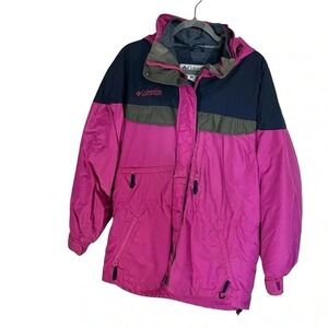 Vintage Columbia Women's Boulder Ridge Winter Ski Jacket‎ Coat Double Layer Pink